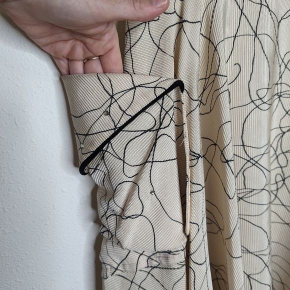 Vintage 50s Party Dress Circle Skirt Side Pockets Hand Sewn Midi - Picture 6 of 16